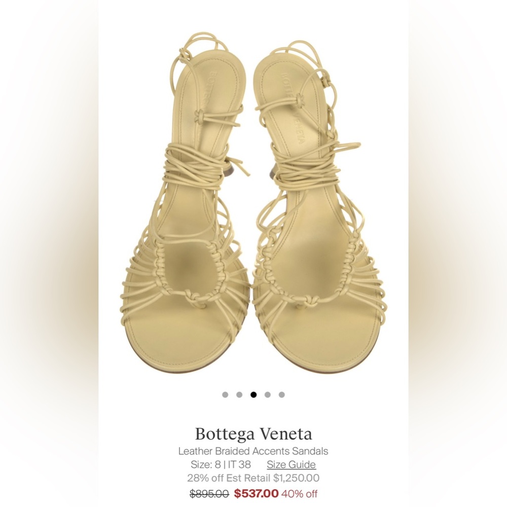 Bottega Veneta Leather Braided Accent Sandals